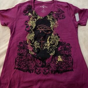 Universal Studios Women's V Neck Mummy's Revenge Store Tshirt Small